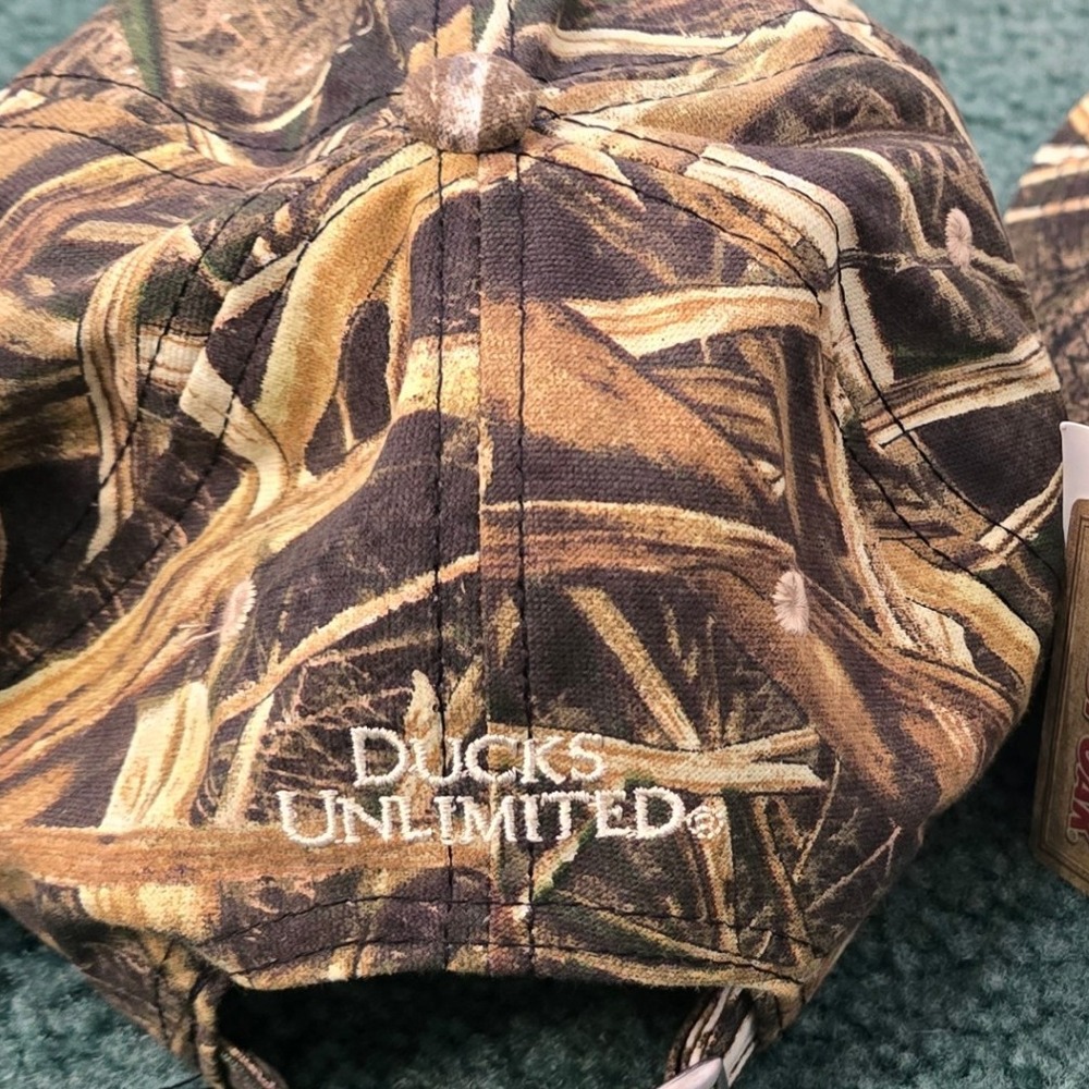 Ducks Unlimited Mens Mossy Oak Camo Baseball Cap Official Licensed Hunting NEW - Picture 6 of 8